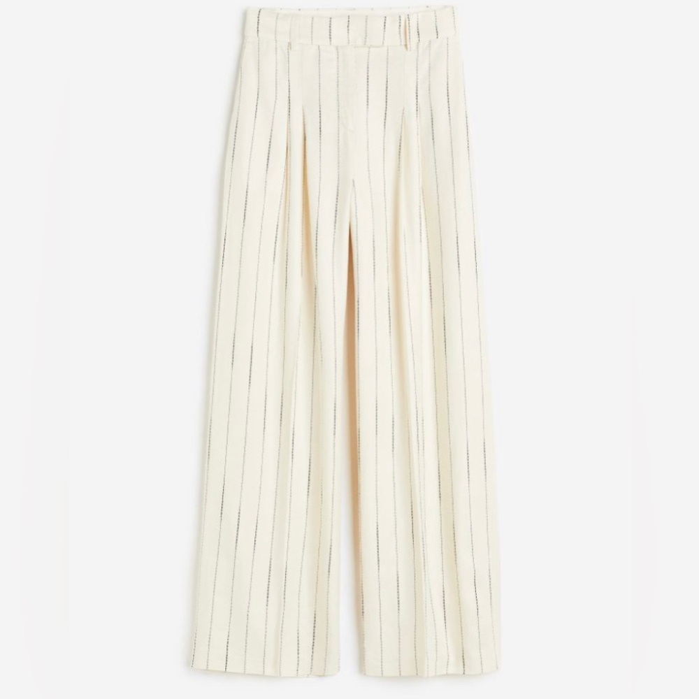 Off white wide leg trousers​